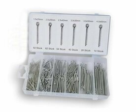 assortiment doos met 300 splitpennen
