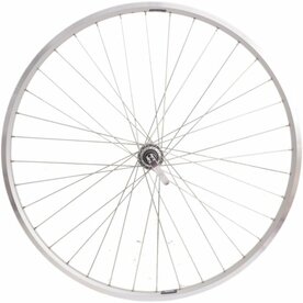 Achterwiel 28 cassette 9/10 speed zilver velg remrand