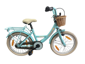 bike fun 18 girly blauw meisjes met mand