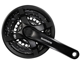 Crankstel triple shimano zwart 42/32/22 tourney 