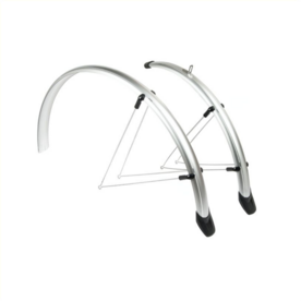 Spatbordenset  46 mm zilver 28 inch