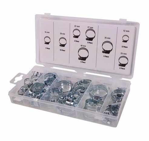 assortiment doos met 40 slangklemmen
