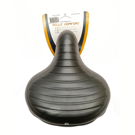 zadel selle comfort wave ribbel zwart