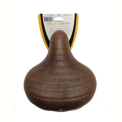 zadel selle comfort wave ribbel bruin