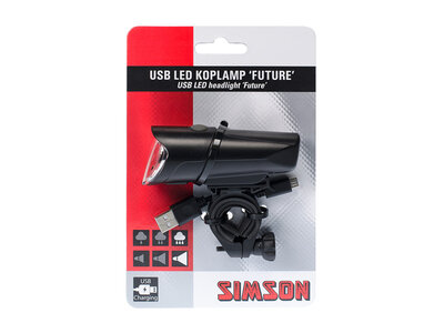 Koplamp future usb led 30 lux simson 022003