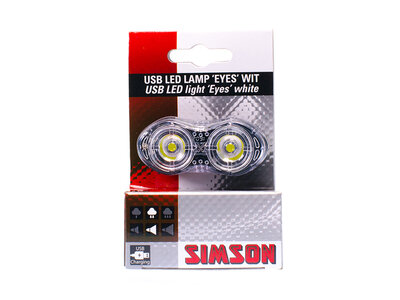 Koplamp eyes usb led wit 7 lumen simson 022001