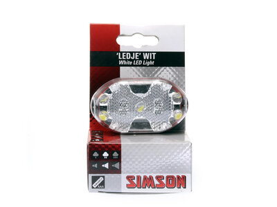 Koplamp 3 leds wit simson 020756