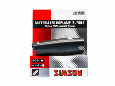 Koplamp batterij led 25 lux bundle simson 025018