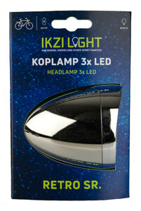 Koplamp led retro chroom ikzi light op kaart