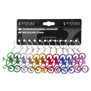 sleutelhangers fiets alu div kleuren per stuk