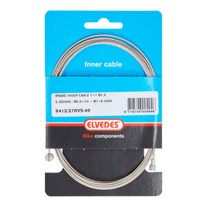 Kabel universeel elvedes rvs 49dr 2 nippels 225 cm 6412/27