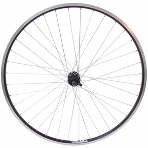Achterwiel 28 cassette 9/10 speed zwart velg remrand