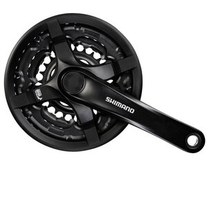 Crankstel triple shimano zwart 42/32/22 tourney 