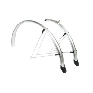 Spatbordenset  46 mm zilver 28 inch