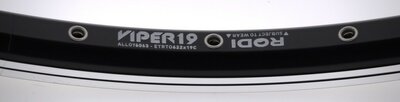 velg 28 rodi viper zwart remrand gebust 36 gts 