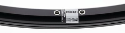 velg 28 rodi viper 18x2 zwart disc gebust 36 gts 
