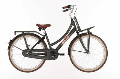 Bike fun 24lmd197 3v load meisjes green elegance met achterdrager