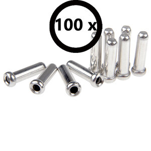 Kabeleindnippels shimano 1,2 alu per 100