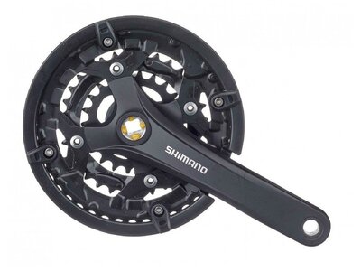 Crankstel triple shimano zwart 44/32/22 175 mm t3010