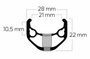 velg 28 ryde zac 421 zwart 36 gaats remrand_