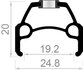 velg 28 rodi connect zilver remrand gebust 36 gts _