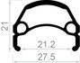 velg 28 rodi web 21 zwart cnc 14  36 gts _