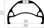 velg 28 rodi brutus 30 zwart disc 13  36 gts _